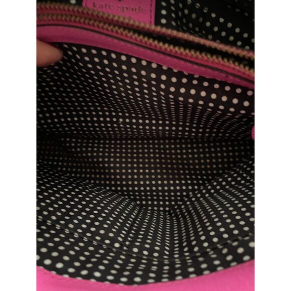 KATE SPADE New York Geniun Leather Pink Fuchsia Bow Satchel Handbag - Picture 10 of 14